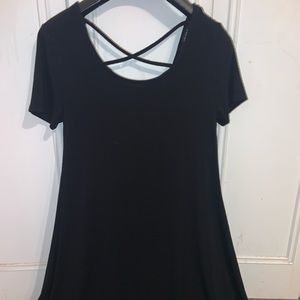 Forever 21 black dress with a laced up back